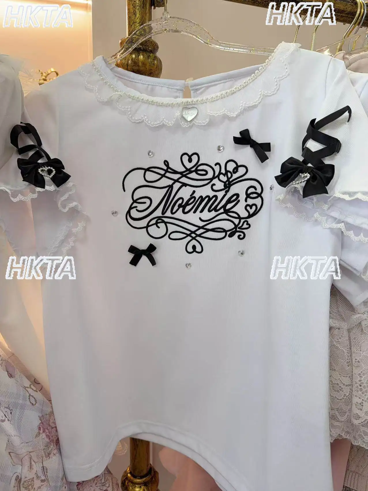 Japanese Summer Loose Casual Cute T Shirt Sweet Lace Bow Letter Embroidery Beads Round Neck Lolita Tshirt Short Sleeve Top Women
Japanese Summer Loose Casual Cute T Shirt Sweet Lace Bow Letter Embroidery Beads Round Neck Lolita Tshirt Short Sleeve Top Women