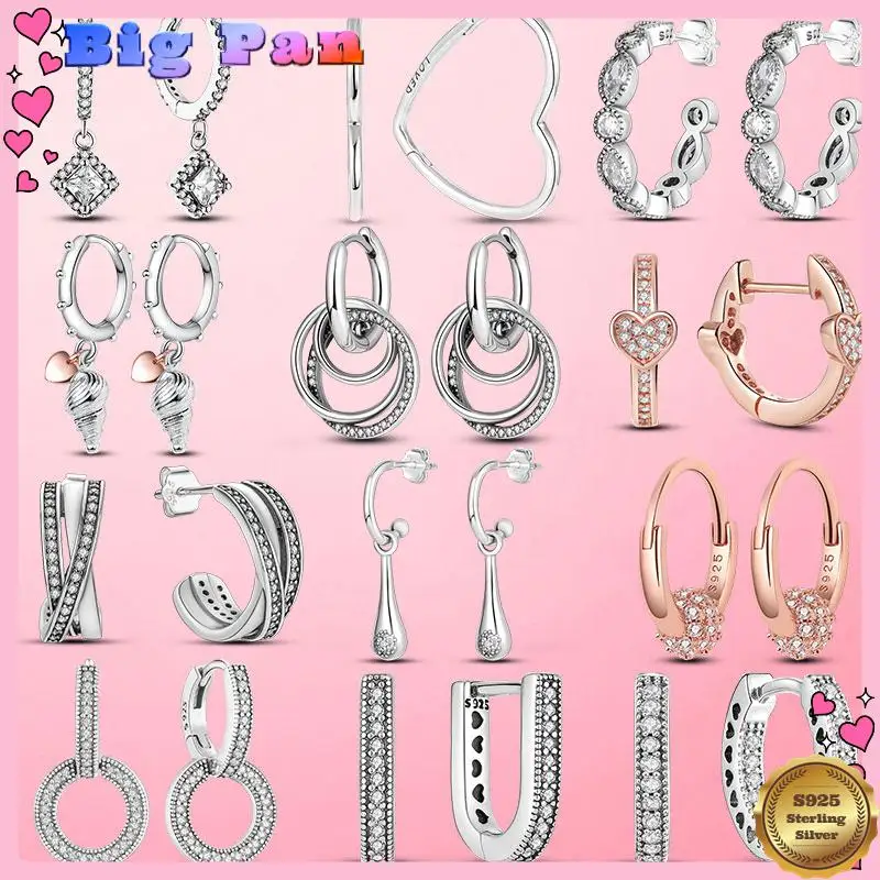 Earrings 925 Sterling Silver Ocean Heart Shell Daisy Flower For Women Earings Original Fashion Jewelry 2025
Earrings 925 Sterling Silver Ocean Heart Shell Daisy Flower For Women Earings Original Fashion Jewelry 2025