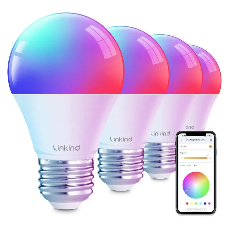 Smart Light Bulbs, Smart Bulb That Work with Alexa Google Home, LED Light Bulbs Color Changing, 104 Preset Scene, Music Sync, A
Smart Light Bulbs, Smart Bulb That Work with Alexa Google Home, LED Light Bulbs Color Changing, 104 Preset Scene, Music Sync, A