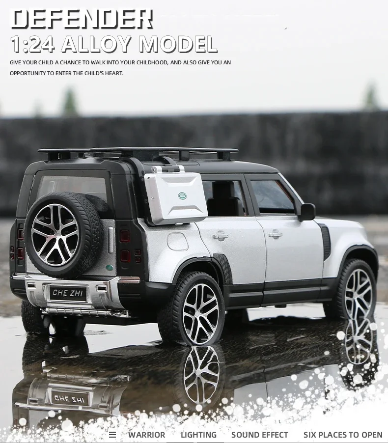 1:24 Land Rover Defender SUV Alloy Car Model - Diecast Metal Off-road Vehicle - High Simulation Sound & Light Collection - Gift
1:24 Land Rover Defender SUV Alloy Car Model - Diecast Metal Off-road Vehicle - High Simulation Sound & Light Collection - Gift