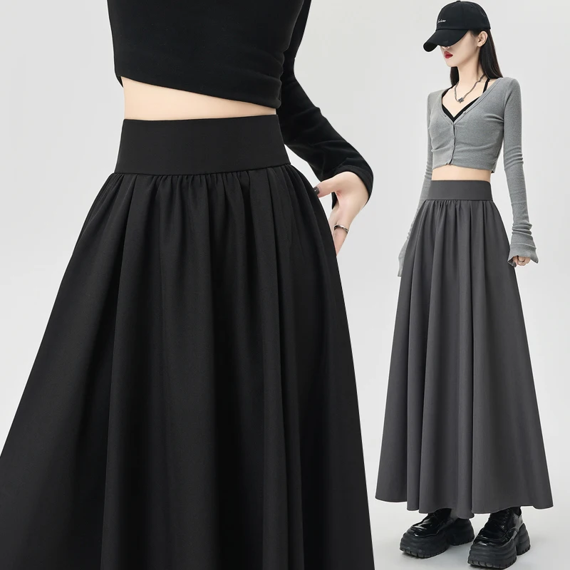 Высококачественная юбка-зонтик трапециевидной формы, женский осенний элегантный костюм, длинные юбки, женская шикарная молния сзади, черный, серый, вечерние Faldas 2025
Высококачественная юбка-зонтик трапециевидной формы, женский осенний элегантный костюм, длинные юбки, женская шикарная молния сзади, черный, серый, вечерние Faldas 2025