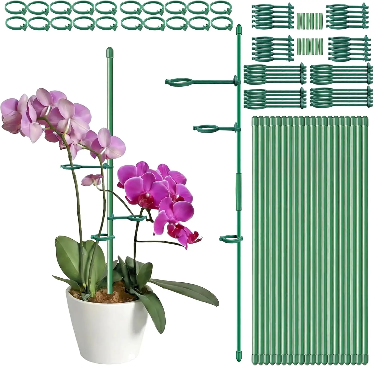 20 Set Extendable Plant Support Stakes with Adjustable Clips, 12 Inch Garden Sticks for Indoor Outdoor Plants
20 Set Extendable Plant Support Stakes with Adjustable Clips, 12 Inch Garden Sticks for Indoor Outdoor Plants