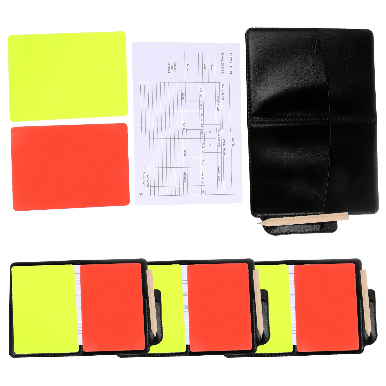 4 Sets Football Referee Card Wallets Portable Accessory Soccer Supply Cards Delay Standard Sports Professional
4 Sets Football Referee Card Wallets Portable Accessory Soccer Supply Cards Delay Standard Sports Professional