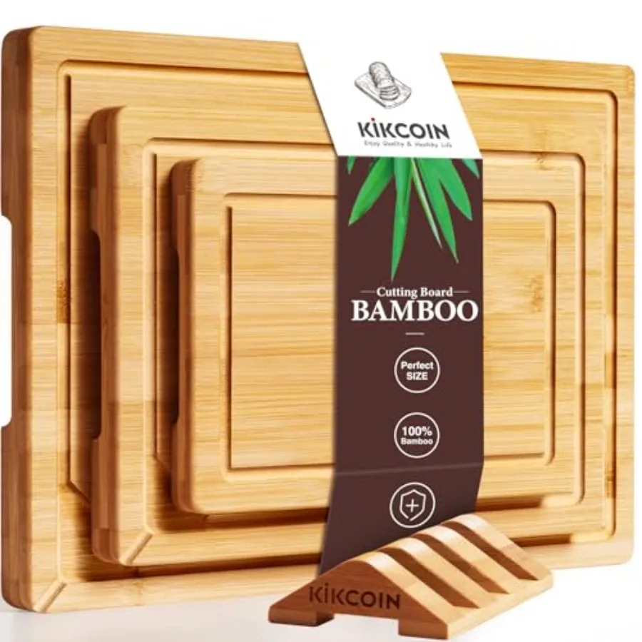 Over Sink Bamboo Cutting Boards for Kitchen - 3+1 Piece Self-Draining Healthy Wood Cutting Board Set with Built in Handleand Sp
Over Sink Bamboo Cutting Boards for Kitchen - 3+1 Piece Self-Draining Healthy Wood Cutting Board Set with Built in Handleand Sp