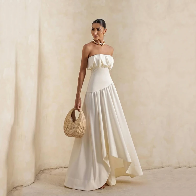 Eightree Boho A-Line Wedding Dresses Strapless Floor Length Backless Wedding Ball Gowns Women Bridal Ball Prom Dress Customized
Eightree Boho A-Line Wedding Dresses Strapless Floor Length Backless Wedding Ball Gowns Women Bridal Ball Prom Dress Customized