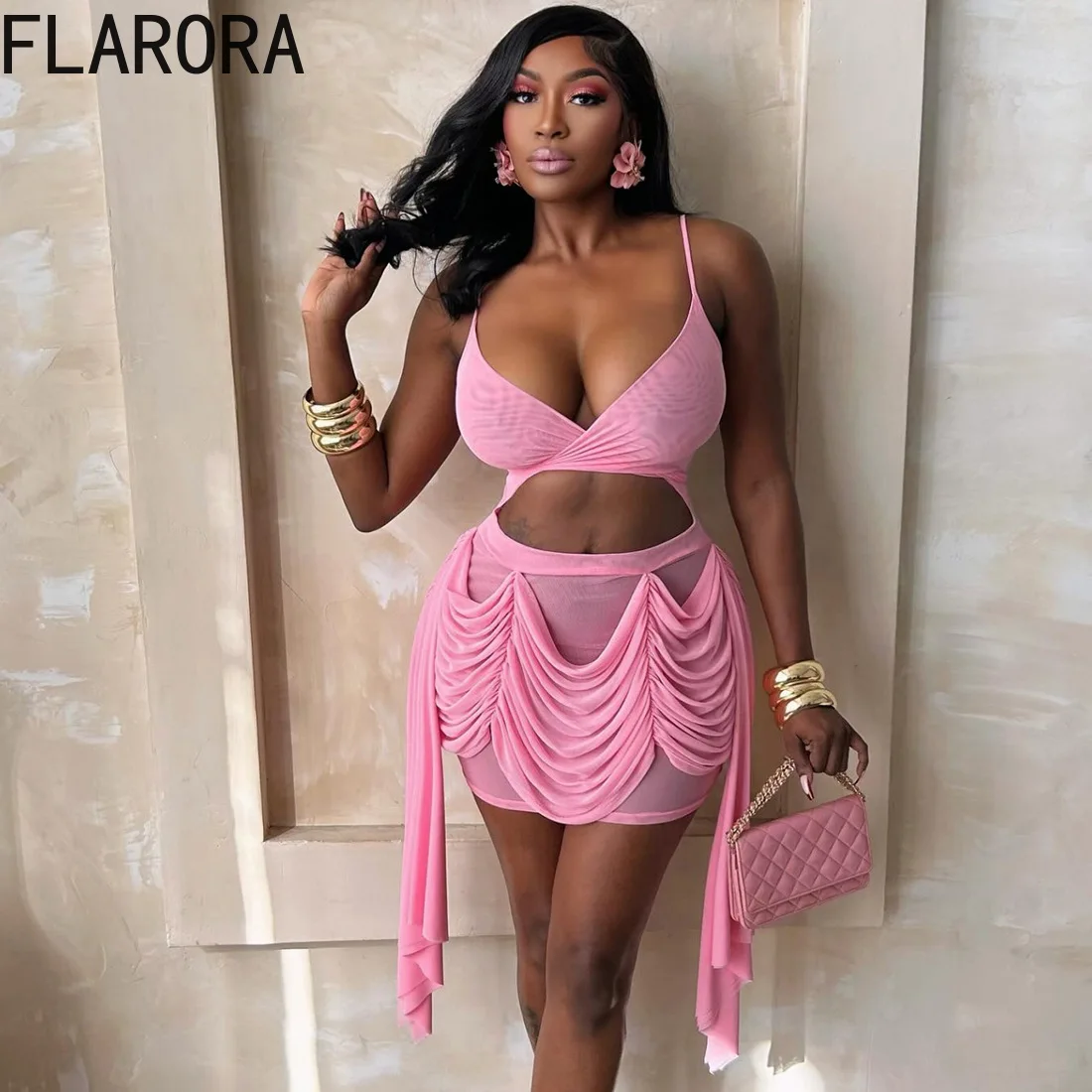 FLARORA Sexy Chic Ruched Tassel Dress Woman Mesh Hollow Out See Through Sleeveless Backless Vacation Midnight Party Club Bodycon
FLARORA Sexy Chic Ruched Tassel Dress Woman Mesh Hollow Out See Through Sleeveless Backless Vacation Midnight Party Club Bodycon