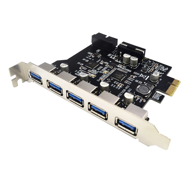 Плата расширения PCI Express на USB 3,0, 5 портов, 5 Гбит/с, чипсет NEC для Windows XP/ Vista/Win7/8/10
Плата расширения PCI Express на USB 3,0, 5 портов, 5 Гбит/с, чипсет NEC для Windows XP/ Vista/Win7/8/10