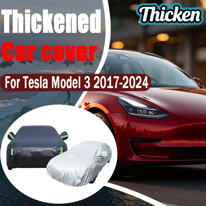 For Tesla Model 3 2017-2024 190T Car Cover Sunscreen Protection, Heat Insulation, Dust & Scratch Resistant, Exterior Auto
For Tesla Model 3 2017-2024 190T Car Cover Sunscreen Protection, Heat Insulation, Dust & Scratch Resistant, Exterior Auto