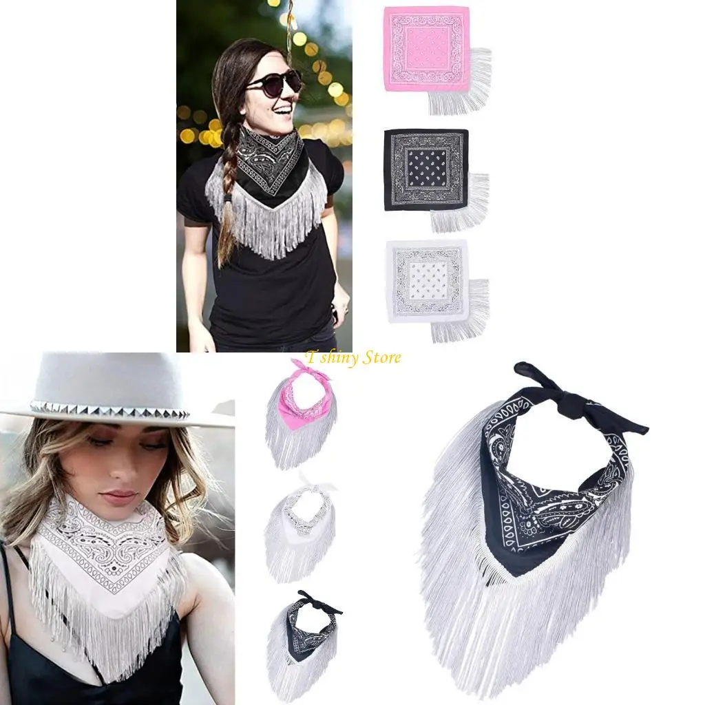 N58f Cowgirl Bandanas Bachelorette Bandanas Cowgirl Neckerchief Bandanas Tassel
N58f Cowgirl Bandanas Bachelorette Bandanas Cowgirl Neckerchief Bandanas Tassel