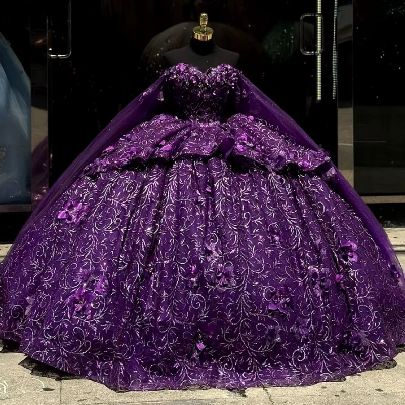Customized Gorgeous Purple Vestido De xv Quinceanera Ballgown Floral Lace Up Floor Length Women Prom Party Dress Occasion 15 16
Customized Gorgeous Purple Vestido De xv Quinceanera Ballgown Floral Lace Up Floor Length Women Prom Party Dress Occasion 15 16
