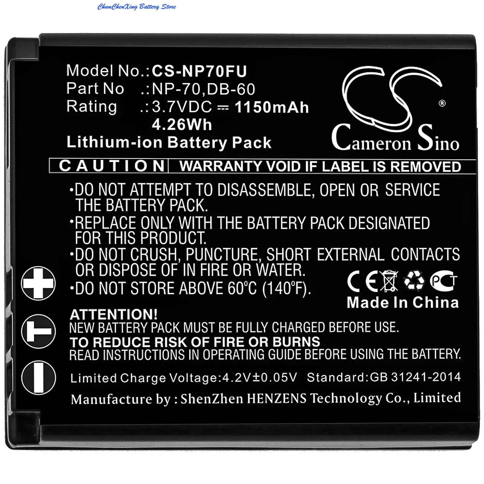 3.7V 1150mAh Camera Battery NP-70 for Fujifilm FinePix F45fd F47fd F20 F40fd, BP-41For Sigma DP1 Merrill, DP2
3.7V 1150mAh Camera Battery NP-70 for Fujifilm FinePix F45fd F47fd F20 F40fd, BP-41For Sigma DP1 Merrill, DP2