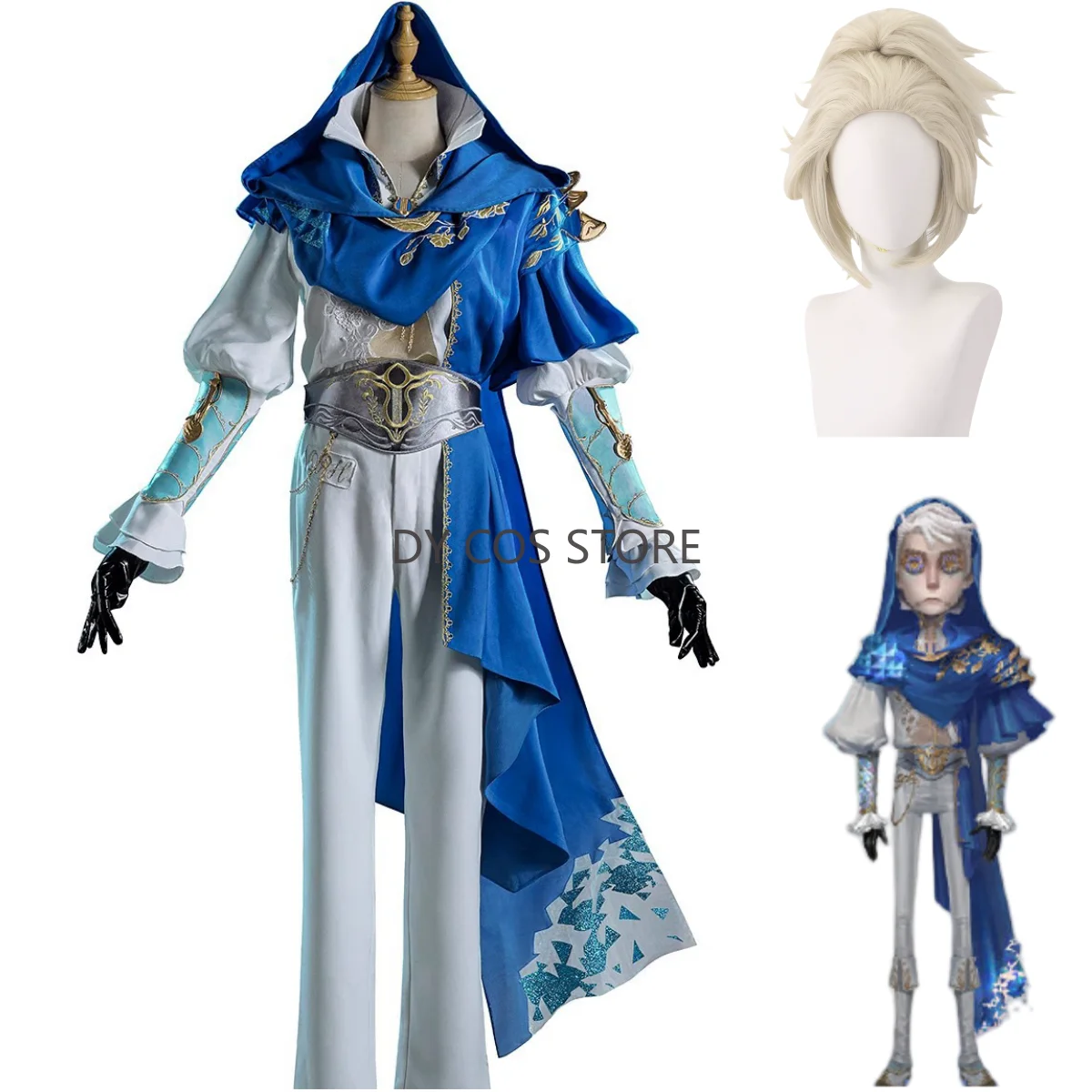 Game Identity Ⅴ Naib Subedar Mercenary Cosplay Costume Blue Hat Shawl Uniform Full Set Wig Man Carnival Halloween Suit
Game Identity Ⅴ Naib Subedar Mercenary Cosplay Costume Blue Hat Shawl Uniform Full Set Wig Man Carnival Halloween Suit