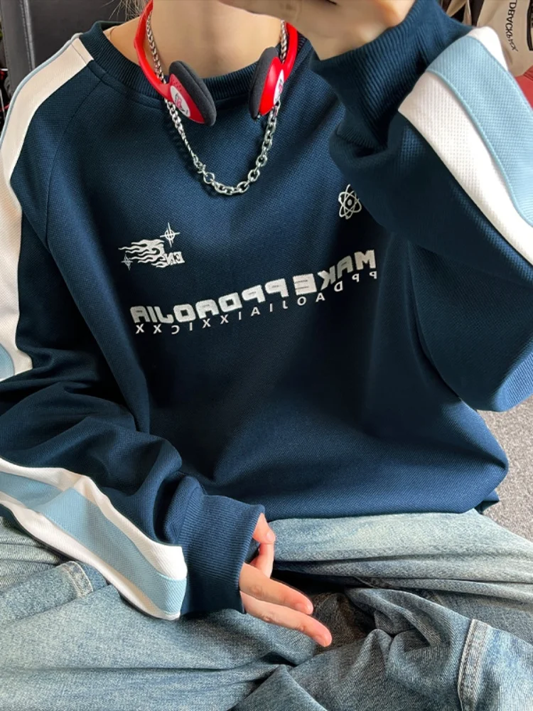 Teenagers round Neck Sweatshirt Men 2024 New Autumn Trend Letter Print Top Striped Splicing Color Collision Jacket Casual Loo...
Teenagers round Neck Sweatshirt Men 2024 New Autumn Trend Letter Print Top Striped Splicing Color Collision Jacket Casual Loo...
