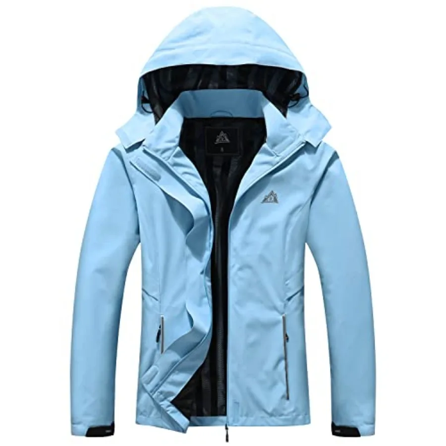 MOERDENG Women's Waterproof Rain Jacket Lightweight Raincoat Hooded Hiking Jacket Softshell Windbreaker
MOERDENG Women's Waterproof Rain Jacket Lightweight Raincoat Hooded Hiking Jacket Softshell Windbreaker