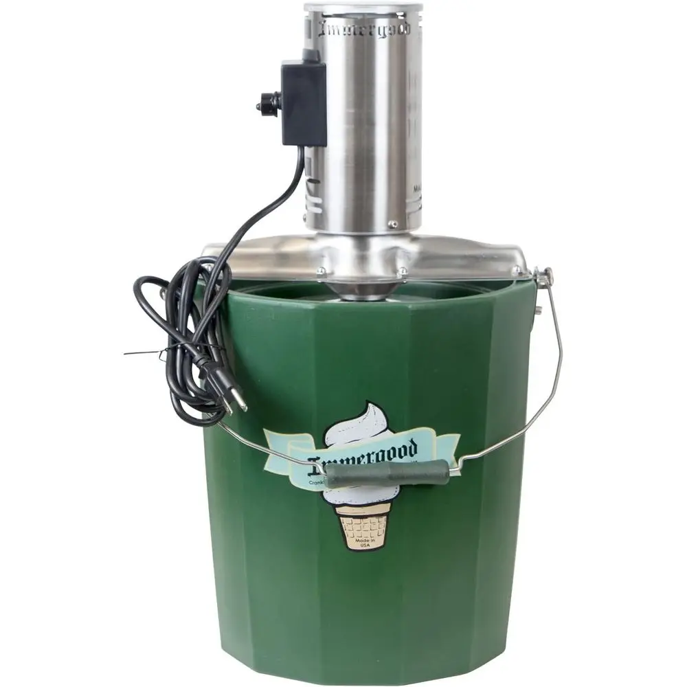 6 qt. PREMIUM Electric Ice Cream Maker - StainlSteel - Leakproo Tub
6 qt. PREMIUM Electric Ice Cream Maker - StainlSteel - Leakproo Tub