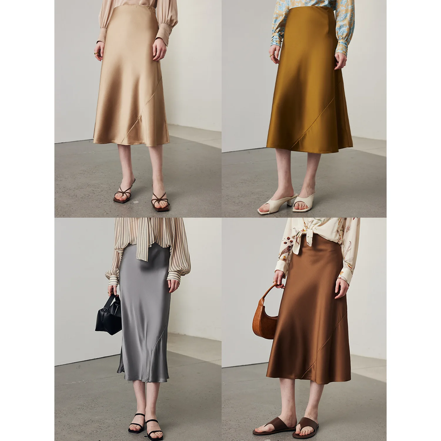 Pure Color Silk f Skirt Women's Elastic Commuter Spring Summer New Sle Jisù Qipao Skirt High Waist Silk Satin
Pure Color Silk f Skirt Women's Elastic Commuter Spring Summer New Sle Jisù Qipao Skirt High Waist Silk Satin