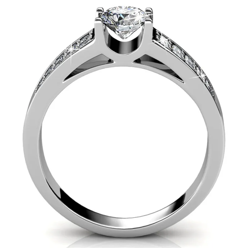 Daisini 100% 925 Sterling Silver Wedding Bands with Swarovski Crystals Classic Eternity Engagement Rings Jewelry for women
Daisini 100% 925 Sterling Silver Wedding Bands with Swarovski Crystals Classic Eternity Engagement Rings Jewelry for women