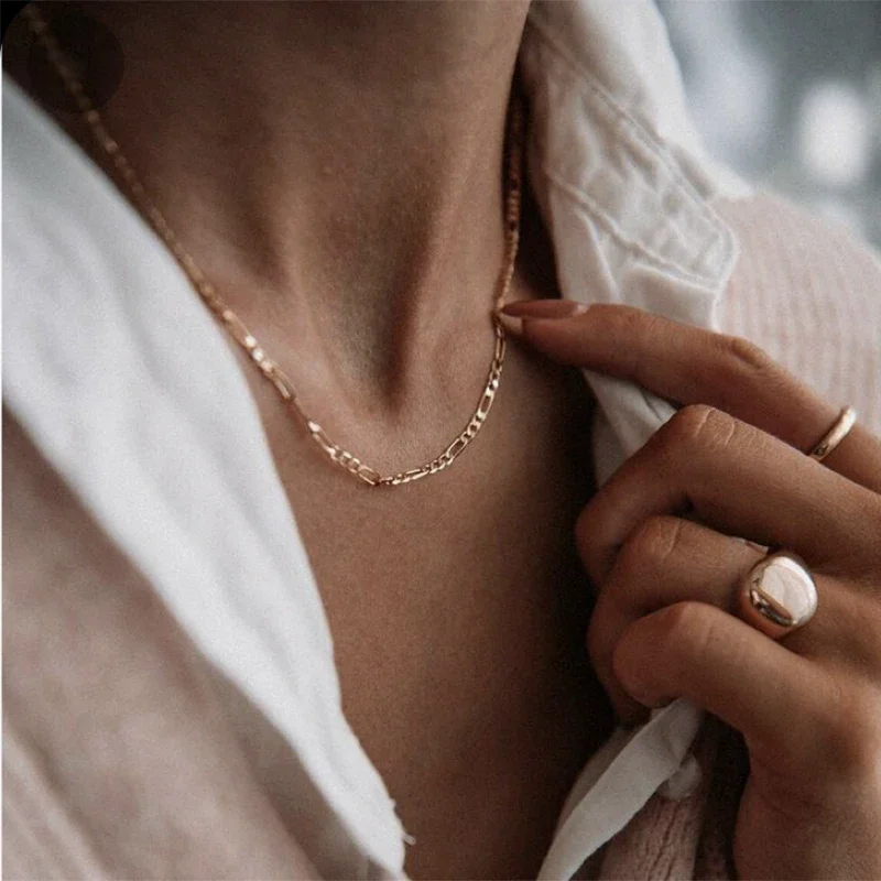 Necklace Women 6mm Figaro Chain 316L Stainless Steel Chains Necklaces for Women Golden Color Collars Antirust Choker Female Gift
Necklace Women 6mm Figaro Chain 316L Stainless Steel Chains Necklaces for Women Golden Color Collars Antirust Choker Female Gift
