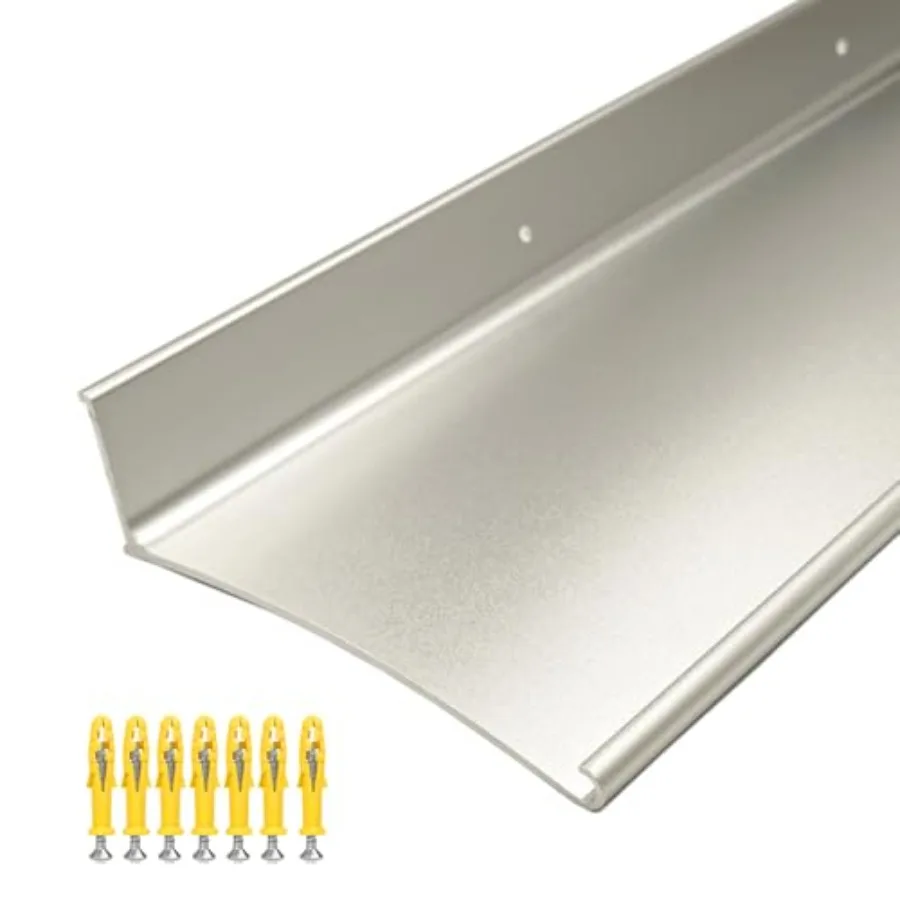 Heavy-Duty 5.12" W 43.3" L Door Rain Drip Guard Overhead, Aluminum Drip Cap for Exterior Doors Window Top, Rain Drip Edge Flash
Heavy-Duty 5.12" W 43.3" L Door Rain Drip Guard Overhead, Aluminum Drip Cap for Exterior Doors Window Top, Rain Drip Edge Flash