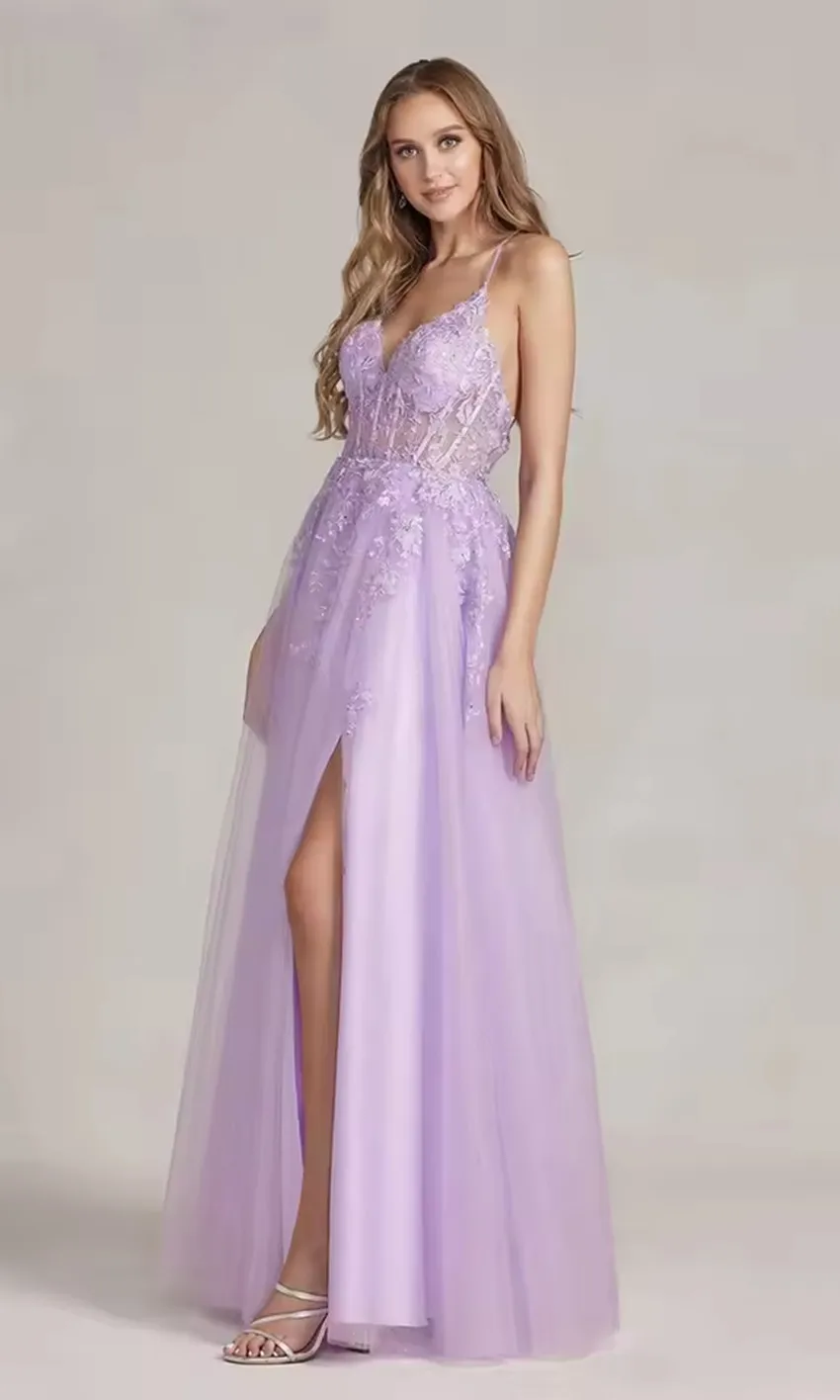 Customized V-neck Spaghetti Straps Long Prom Dresses A-line Tulle Embroidery Elegant Party Dresses for Women 2025 Evening Gown
Customized V-neck Spaghetti Straps Long Prom Dresses A-line Tulle Embroidery Elegant Party Dresses for Women 2025 Evening Gown