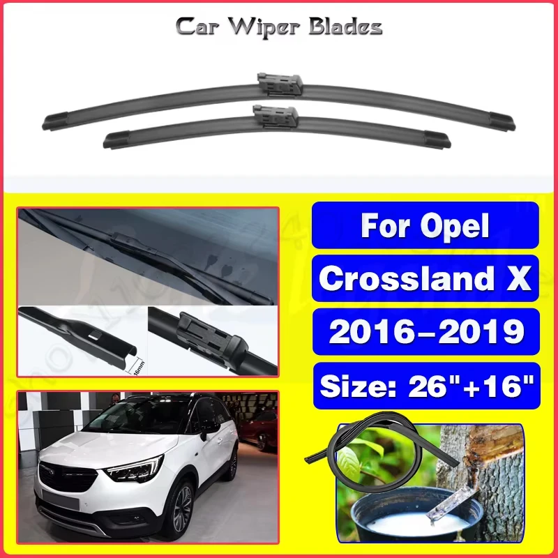 For Opel Crossland X 2016-2019 26" 16" Front Wiper Blades Windshield Windscreen Window Cutter Accessories 2017 2018 2019
For Opel Crossland X 2016-2019 26" 16" Front Wiper Blades Windshield Windscreen Window Cutter Accessories 2017 2018 2019