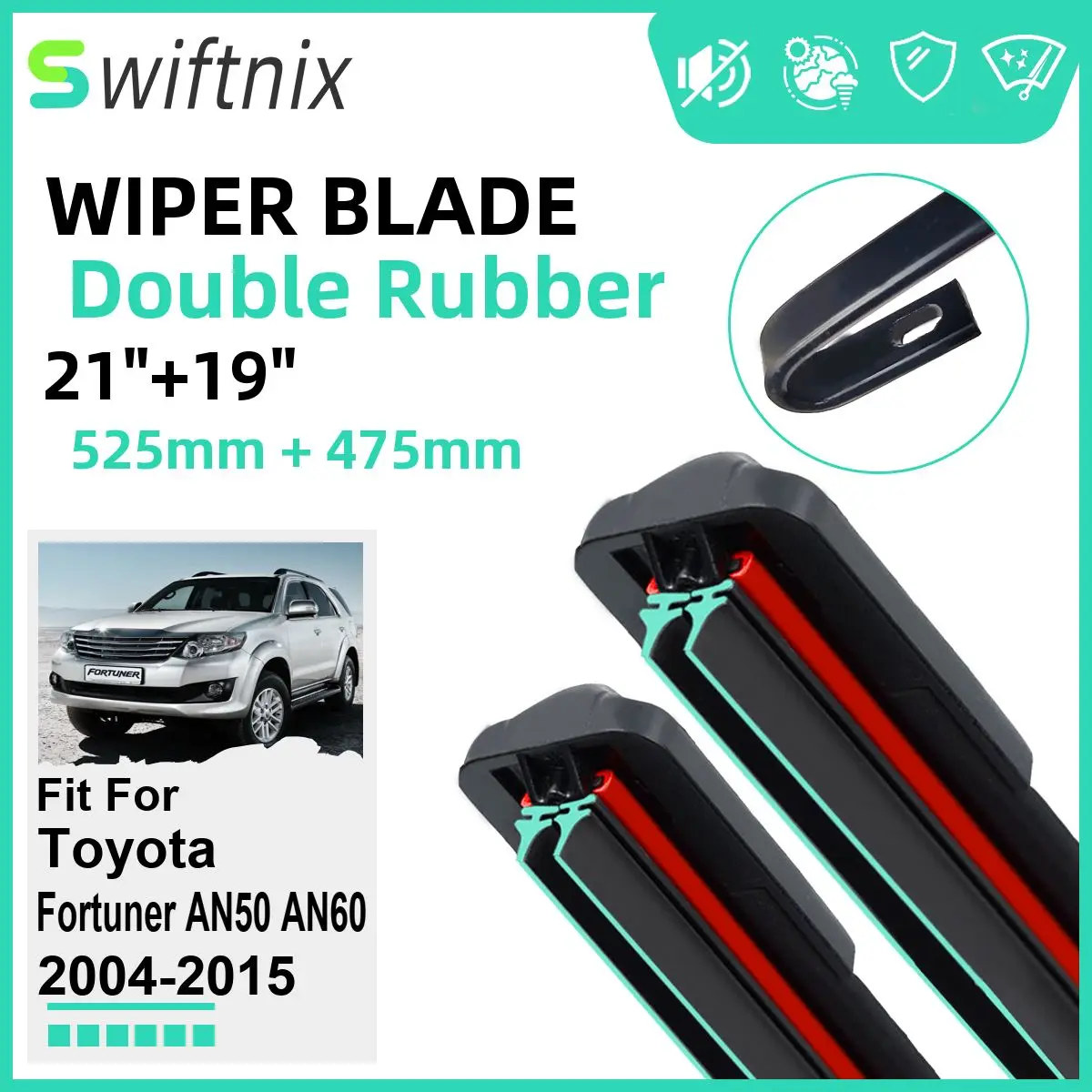 Двойные резиновые автомобильные дворники для Toyota Fortuner AN50 AN60 2004-2015, переднее лобовое стекло, резиновые автомобильные аксессуары 2013 2014 2015
Двойные резиновые автомобильные дворники для Toyota Fortuner AN50 AN60 2004-2015, переднее лобовое стекло, резиновые автомобильные аксессуары 2013 2014 2015