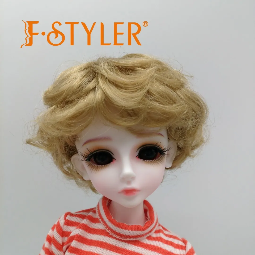 FStyler Doll Wig Curly Short Hair Style BJD Doll Soft Synthetic Mohair Various Colors Hair Accessories In Stock1/3 1/4 1/6 1/8
FStyler Doll Wig Curly Short Hair Style BJD Doll Soft Synthetic Mohair Various Colors Hair Accessories In Stock1/3 1/4 1/6 1/8