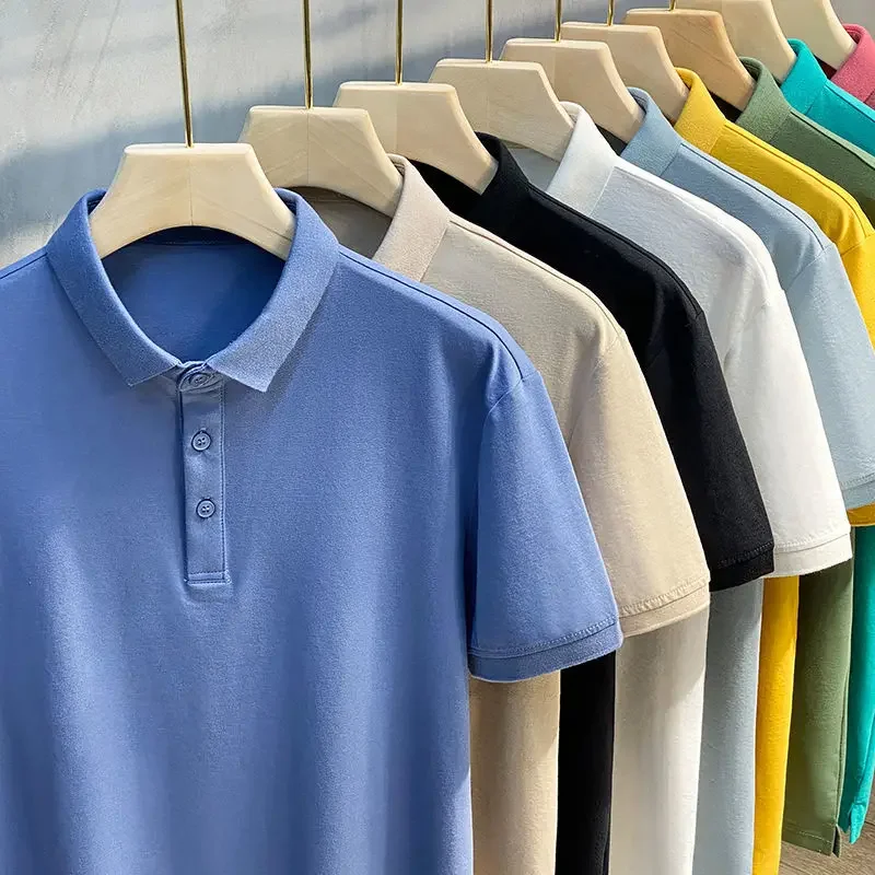 Men's 2024 Summer New High-End Solid Color Shirt Short-Sleeved T-shirt Men's Top Clothing Hemming Trendy Korean Style
Men's 2024 Summer New High-End Solid Color Shirt Short-Sleeved T-shirt Men's Top Clothing Hemming Trendy Korean Style