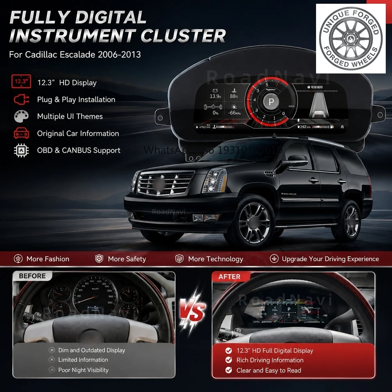 26style BC RoadNavi Car Auto Speedometer for Cadillac Escalade 2006-2013 LCD Digital Cluster Car Upgrade Dashboard Instrument
26style BC RoadNavi Car Auto Speedometer for Cadillac Escalade 2006-2013 LCD Digital Cluster Car Upgrade Dashboard Instrument