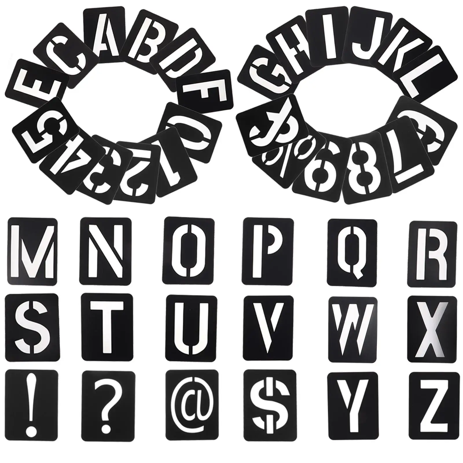 42 Pcs Plastic Ruler Templates Black PP Material DIY Wall Furniture Painting Crafts Letter Number Stencils Alphabet Patterns
42 Pcs Plastic Ruler Templates Black PP Material DIY Wall Furniture Painting Crafts Letter Number Stencils Alphabet Patterns