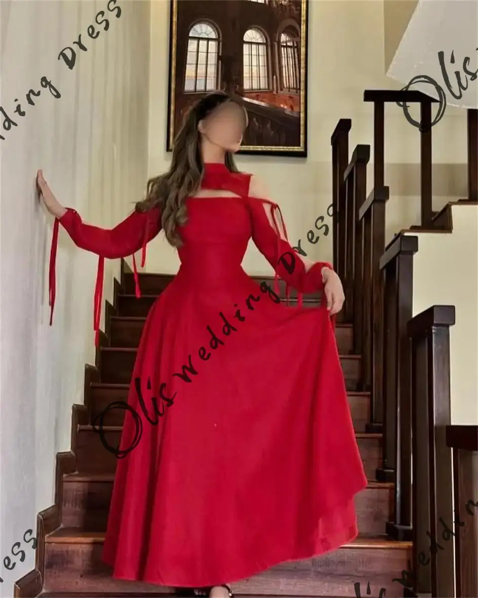 customized Red Long Sleeves Prom Dresses High Neck Floor Length Cute Party Dresses Evening Dresses
customized Red Long Sleeves Prom Dresses High Neck Floor Length Cute Party Dresses Evening Dresses