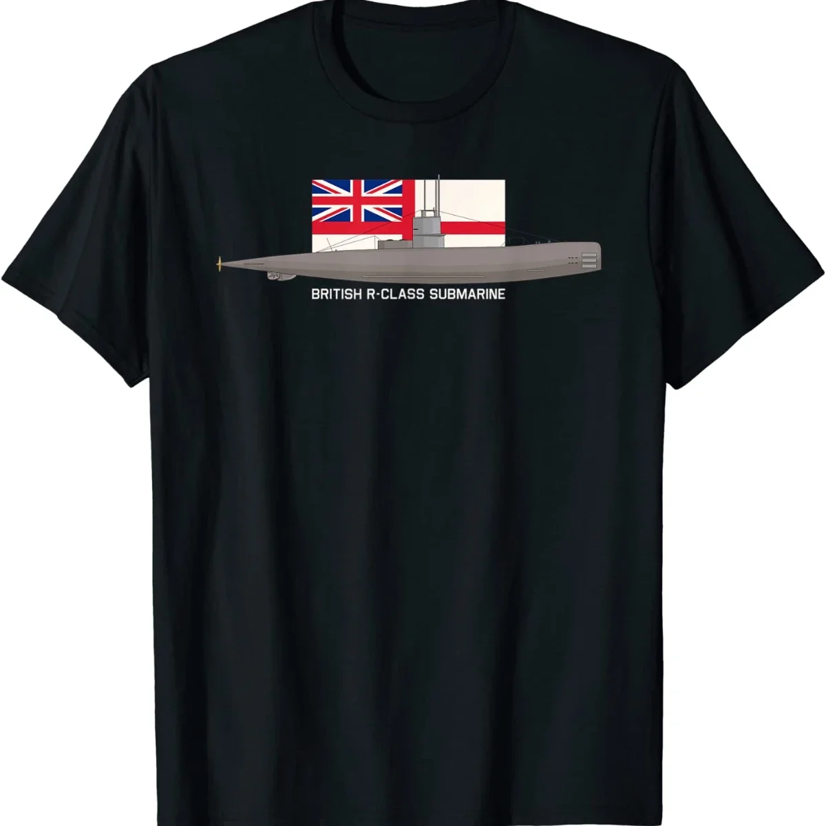 British R-class Submarine WWI Attack Submarines UK Naval Flag T-Shirt. Summer Cotton Short Sleeve O-Neck Mens T Shirt New S-3XL
British R-class Submarine WWI Attack Submarines UK Naval Flag T-Shirt. Summer Cotton Short Sleeve O-Neck Mens T Shirt New S-3XL