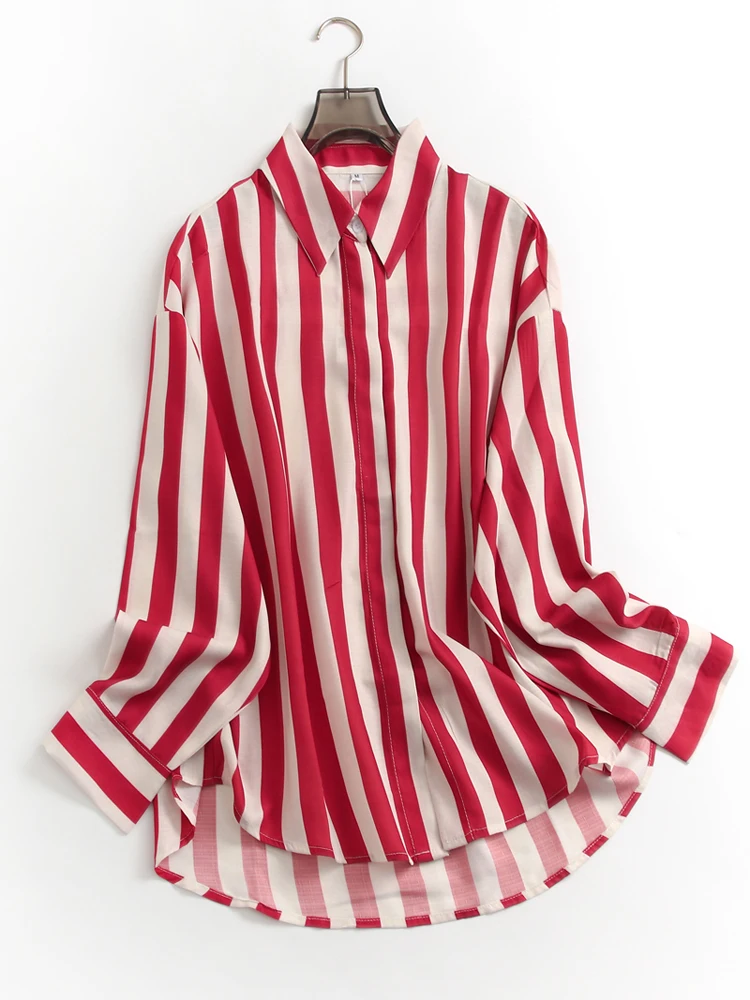 Loose Casual Long Sleeve Women's Shirt Linen Blend Striped Outerwear D661 New Autumn Style Versatile Comfortable Lazy Style
Loose Casual Long Sleeve Women's Shirt Linen Blend Striped Outerwear D661 New Autumn Style Versatile Comfortable Lazy Style