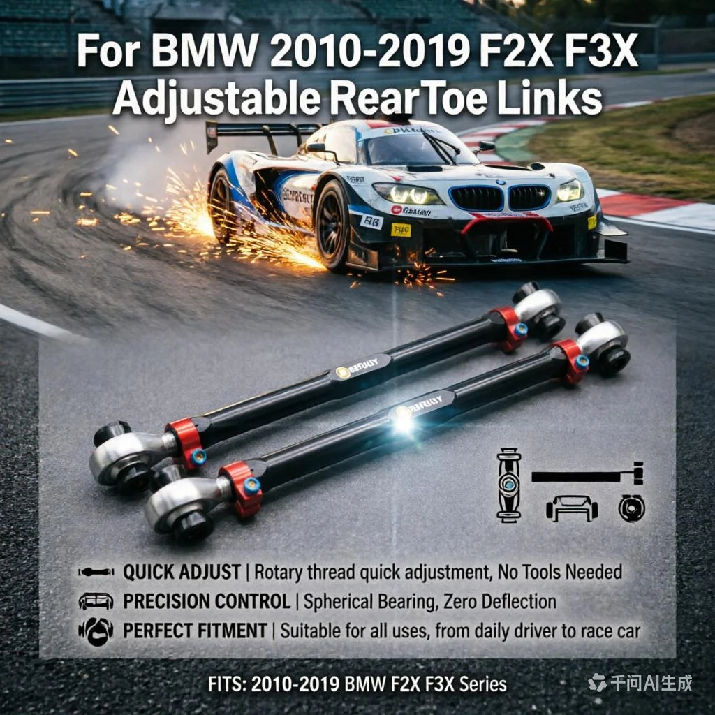 Adjustable Rear Toe Links for BMW 2010-2019 F2X F3X Enhanced Stability And Alignment Car Suspension Parts Accessories
Adjustable Rear Toe Links for BMW 2010-2019 F2X F3X Enhanced Stability And Alignment Car Suspension Parts Accessories
