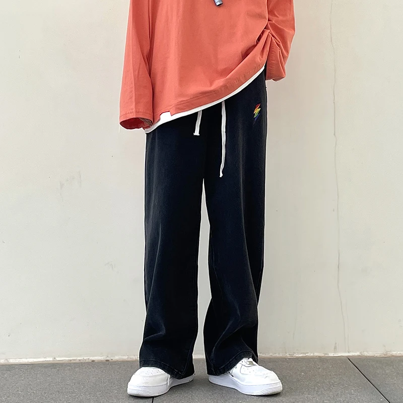 Black/Blue Autumn Men's Casual Straight Pants Men Streetwear Fashion Wild Loose Sweatpants Male Hip-hop Drawstring Trousers
Black/Blue Autumn Men's Casual Straight Pants Men Streetwear Fashion Wild Loose Sweatpants Male Hip-hop Drawstring Trousers
