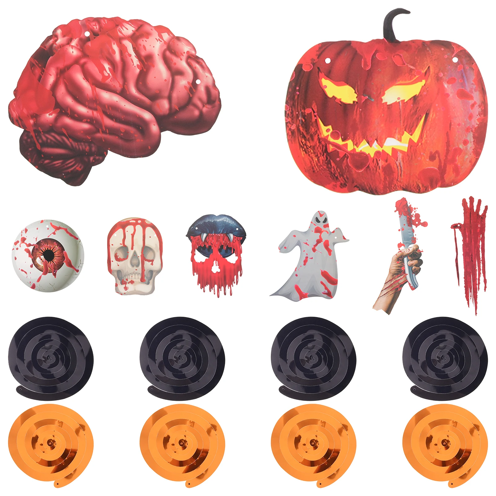 8pcs Halloween Hanging Swirl Decorations Ceiling Wall Tree Fireplace Ghost Theme Spooky Party Ornaments Spiral Pendanthaunted
8pcs Halloween Hanging Swirl Decorations Ceiling Wall Tree Fireplace Ghost Theme Spooky Party Ornaments Spiral Pendanthaunted