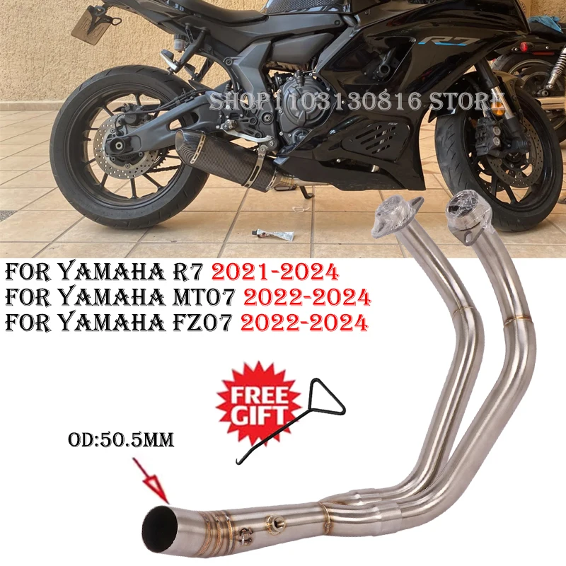 Slip On For Yamaha MT07 MT-07 FZ07 2014 - 2023 R7 2021 - 2023 Motorcycle Exhaust Escape System Front Mid Link Pipe 51MM Muffler
Slip On For Yamaha MT07 MT-07 FZ07 2014 - 2023 R7 2021 - 2023 Motorcycle Exhaust Escape System Front Mid Link Pipe 51MM Muffler