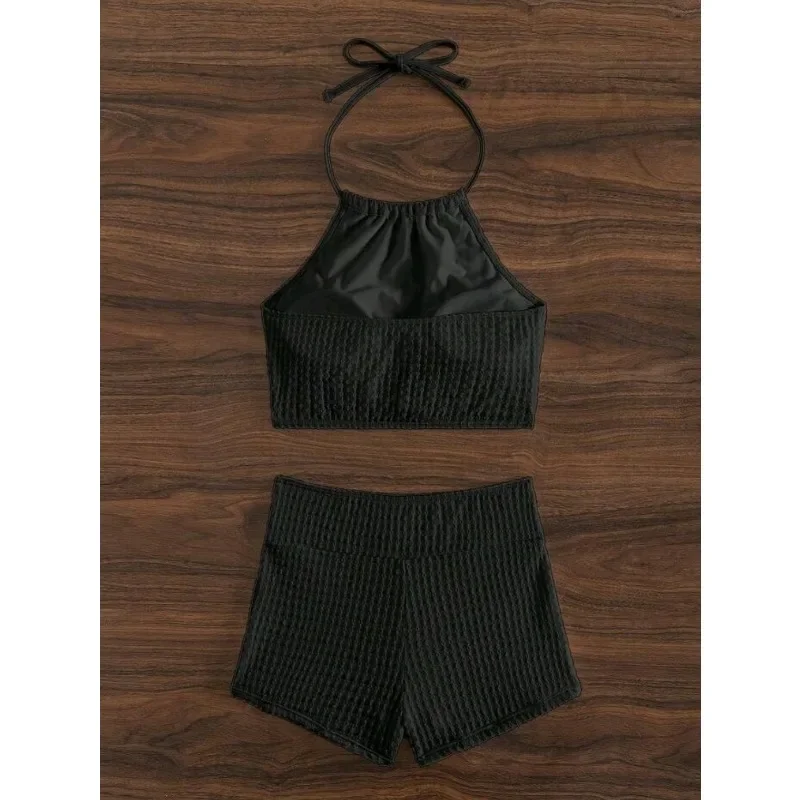 Sexy High Neck Bikini Sets Two Pieces High Waist Swimsuit Shorts Swimwear Female Thong Brazilian Biquini Beachwear Bathing Suit
Sexy High Neck Bikini Sets Two Pieces High Waist Swimsuit Shorts Swimwear Female Thong Brazilian Biquini Beachwear Bathing Suit