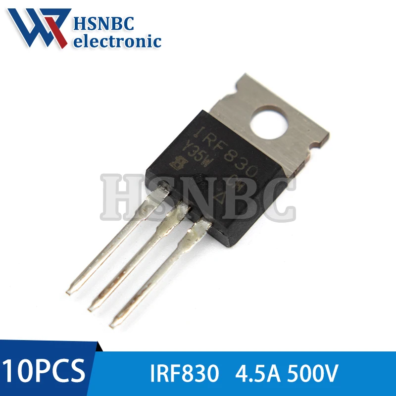 10Pcs/Lot IRF830 IRF830PBF TO-220 4.5A 500V MOSFET N-channel Power Transistor 100% New Original
10Pcs/Lot IRF830 IRF830PBF TO-220 4.5A 500V MOSFET N-channel Power Transistor 100% New Original