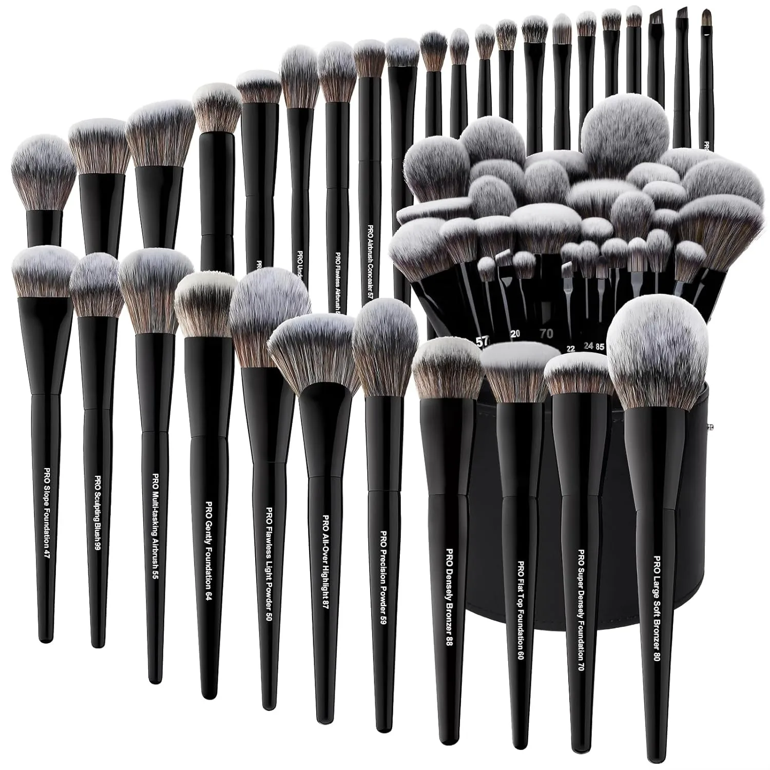 32Pcs PRO Grade Makeup Brushes Set with Super Large Holder, Ultra-soft Synthetic Foundation Contour Powder Blush Concealer
32Pcs PRO Grade Makeup Brushes Set with Super Large Holder, Ultra-soft Synthetic Foundation Contour Powder Blush Concealer