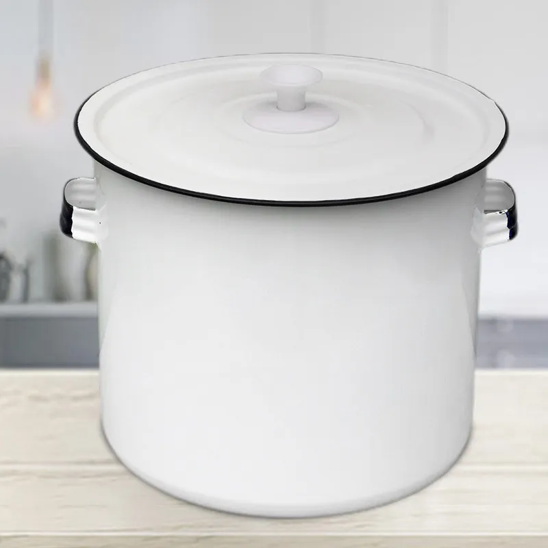 Thickened enamel soup Deepened enamel bucket Rice Storage Milk Tea bucket Large enamel soup pot
Thickened enamel soup Deepened enamel bucket Rice Storage Milk Tea bucket Large enamel soup pot