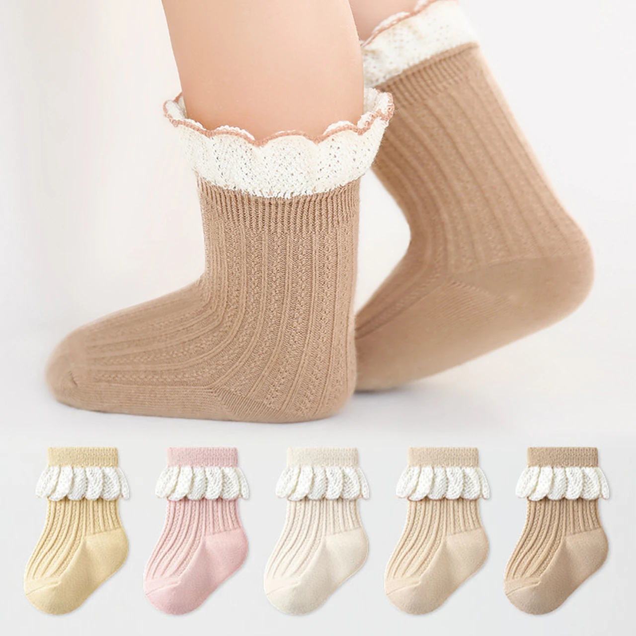Princess Lace Ruffle Socks Solid Color Girl Mid Tube Sock 0-3Year Kids Spring Autumn Cotton Socks Sweet Baby Stockings Footwear
Princess Lace Ruffle Socks Solid Color Girl Mid Tube Sock 0-3Year Kids Spring Autumn Cotton Socks Sweet Baby Stockings Footwear