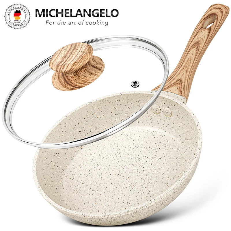 MICHELANGELO 8/10inch Non Stick Frying Pan Multi Functional Egg Beef Skillet with Lid Stove Universal Pots Kitchenware Oven Safe
MICHELANGELO 8/10inch Non Stick Frying Pan Multi Functional Egg Beef Skillet with Lid Stove Universal Pots Kitchenware Oven Safe