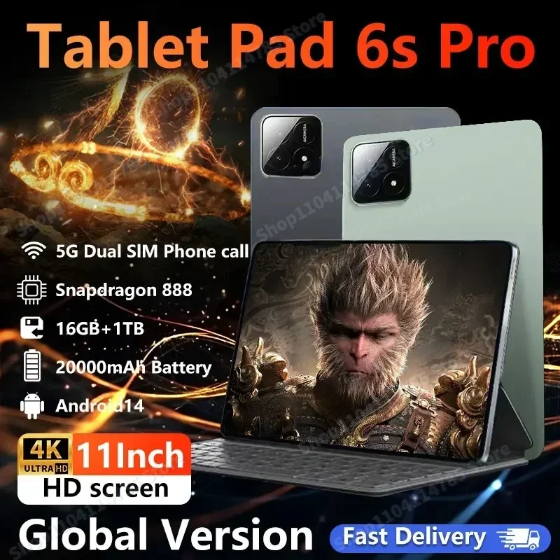 Оригинальный планшетофон Xiaomi 2024, планшетофон 6S Pro, Android 14, Snapdragon 888, 11 дюймов, 16 ГБ + 1 ТБ, 20000 мАч, GPS, телефон с двумя SIM-картами
Оригинальный планшетофон Xiaomi 2024, планшетофон 6S Pro, Android 14, Snapdragon 888, 11 дюймов, 16 ГБ + 1 ТБ, 20000 мАч, GPS, телефон с двумя SIM-картами