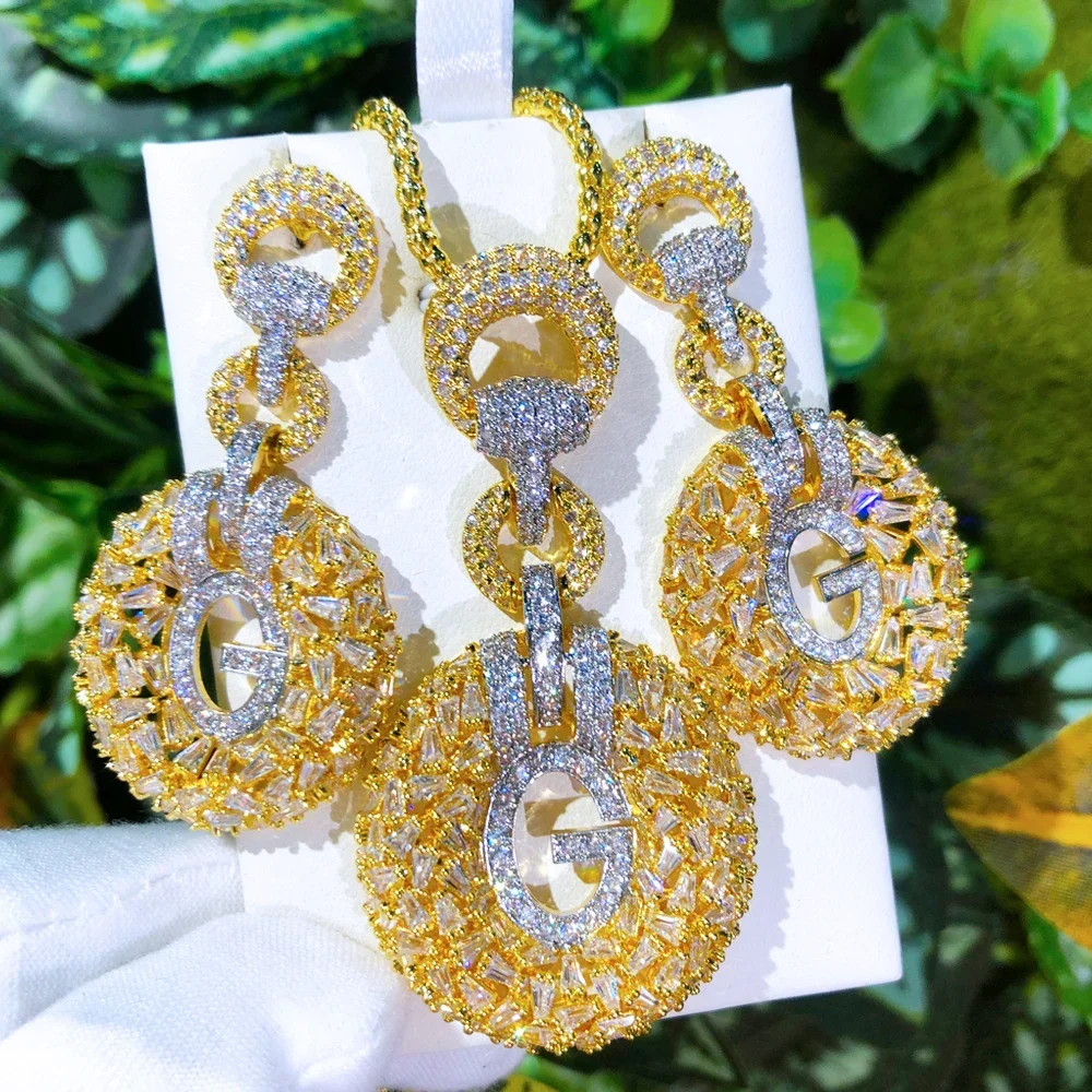 Soramoore Trendy Luxury Round Pendant Necklace Drop Earrings Jewelry Set Noble Shiny CZ Bridal Wedding Party Show Accessories
Soramoore Trendy Luxury Round Pendant Necklace Drop Earrings Jewelry Set Noble Shiny CZ Bridal Wedding Party Show Accessories