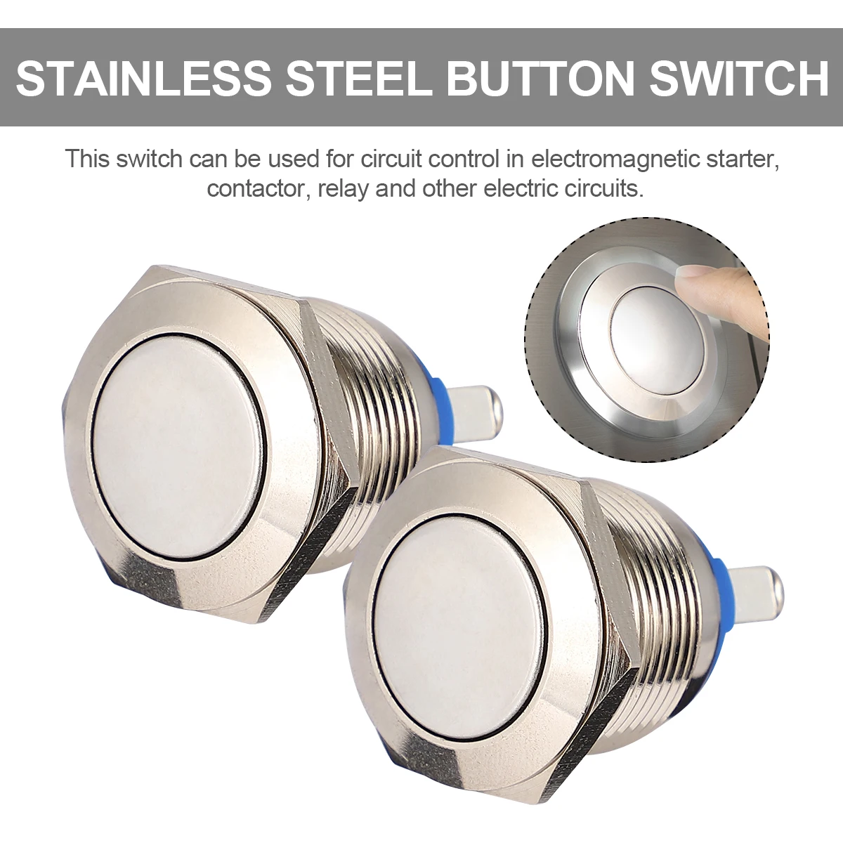 2pcs 19Mm Stainless Steel Metal Push Waterproof Momentary Doorbell Horn Button Pc Power Replacement Switch For Household
2pcs 19Mm Stainless Steel Metal Push Waterproof Momentary Doorbell Horn Button Pc Power Replacement Switch For Household
