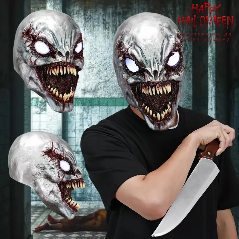 Halloween Scary Full Face Horror Mask Creepy Cosplay Accessory for Party Haunted House Decoration Realistic Spooky Novelty Item
Halloween Scary Full Face Horror Mask Creepy Cosplay Accessory for Party Haunted House Decoration Realistic Spooky Novelty Item