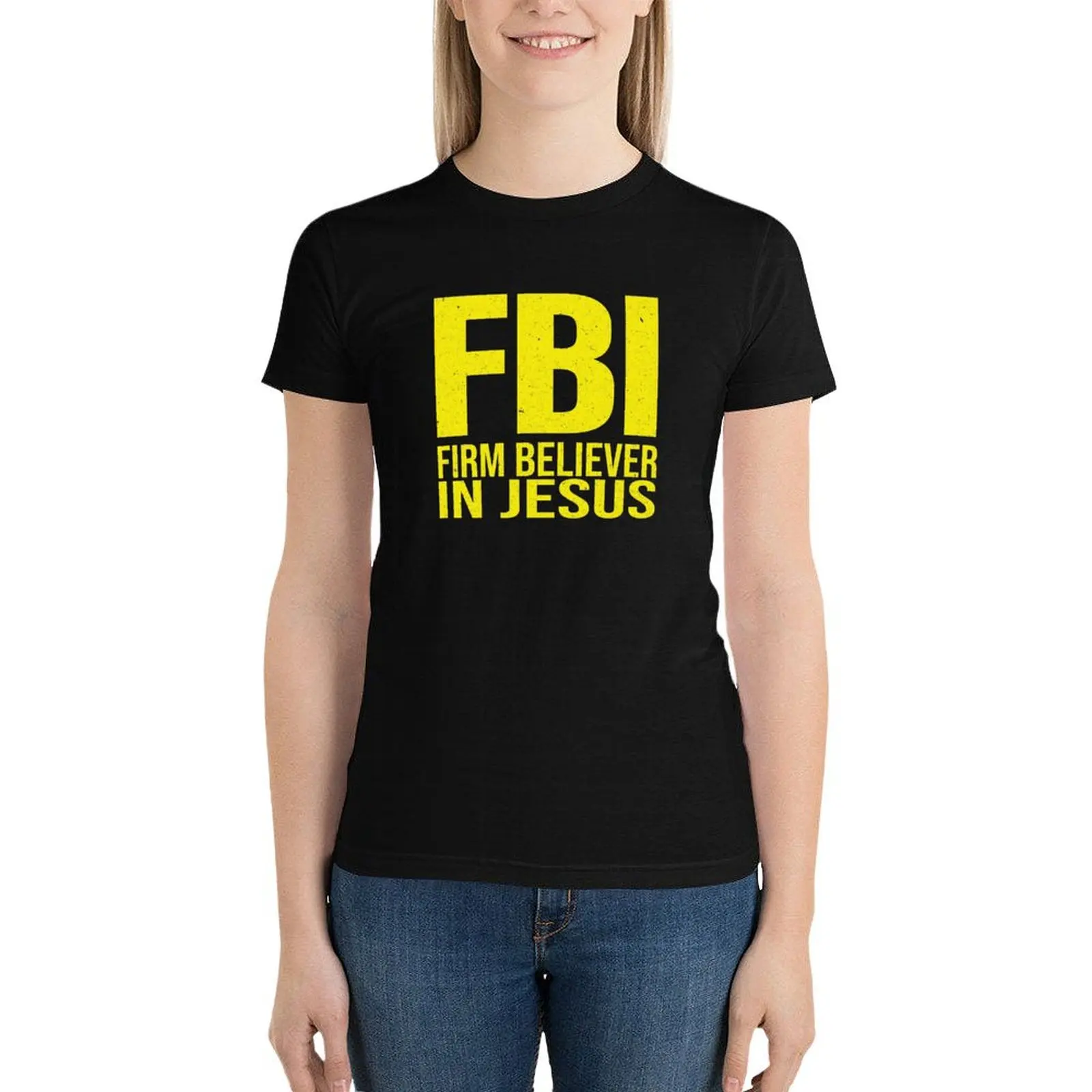 Firm Believer In Jesus Christian Faith Believer Gift T-Shirt summer clothes plus size tops oversized white t-shirts for Women
Firm Believer In Jesus Christian Faith Believer Gift T-Shirt summer clothes plus size tops oversized white t-shirts for Women