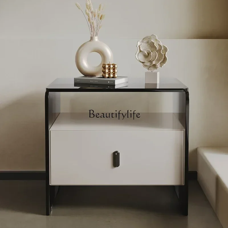 FG44Light Luxury High-Grade Bedside Table Glass Small Drawer Modern Minimalist Side Table Storage Cabinet
FG44Light Luxury High-Grade Bedside Table Glass Small Drawer Modern Minimalist Side Table Storage Cabinet