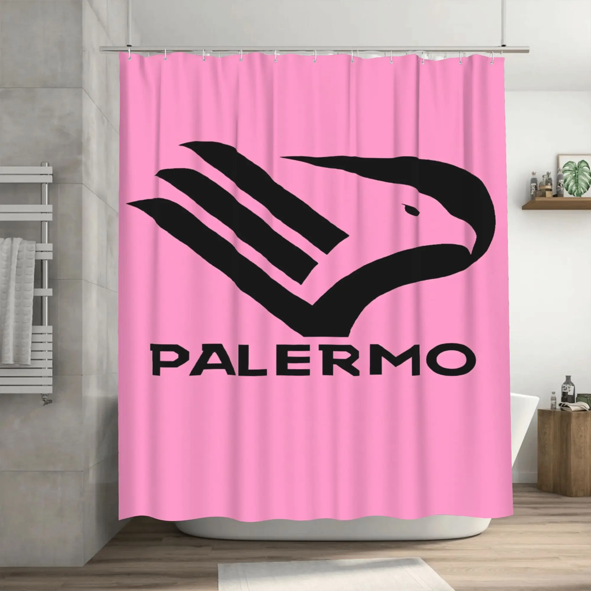 Модная занавеска для душа с крючками — жирный дизайн с силуэтом птицы, яркий розовый и черный, прочный полиэстер, 
Модная занавеска для душа с крючками — жирный дизайн с силуэтом птицы, яркий розовый и черный, прочный полиэстер,